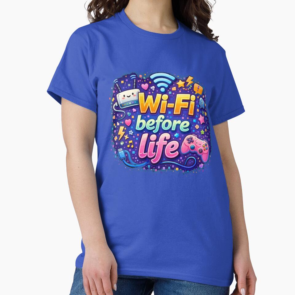 Geek Humor – Wi-Fi Before Life – Minimalist by Thethe-Shop