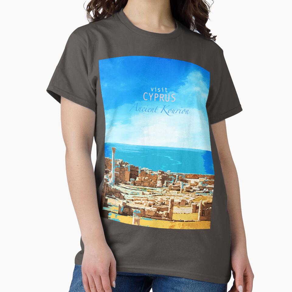 Travel Posters_Visit Cyprus_Ancient Kourion. by FanitsaArt