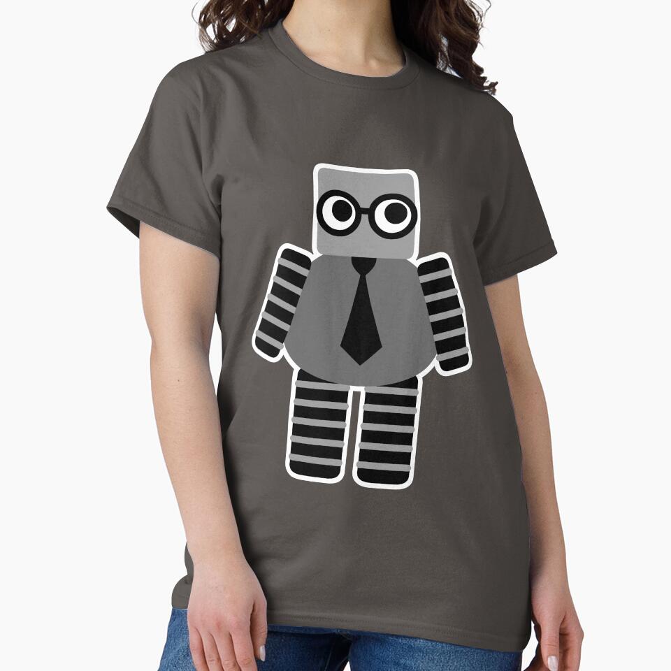 Cute Grey Geeky Robot by toxiferous