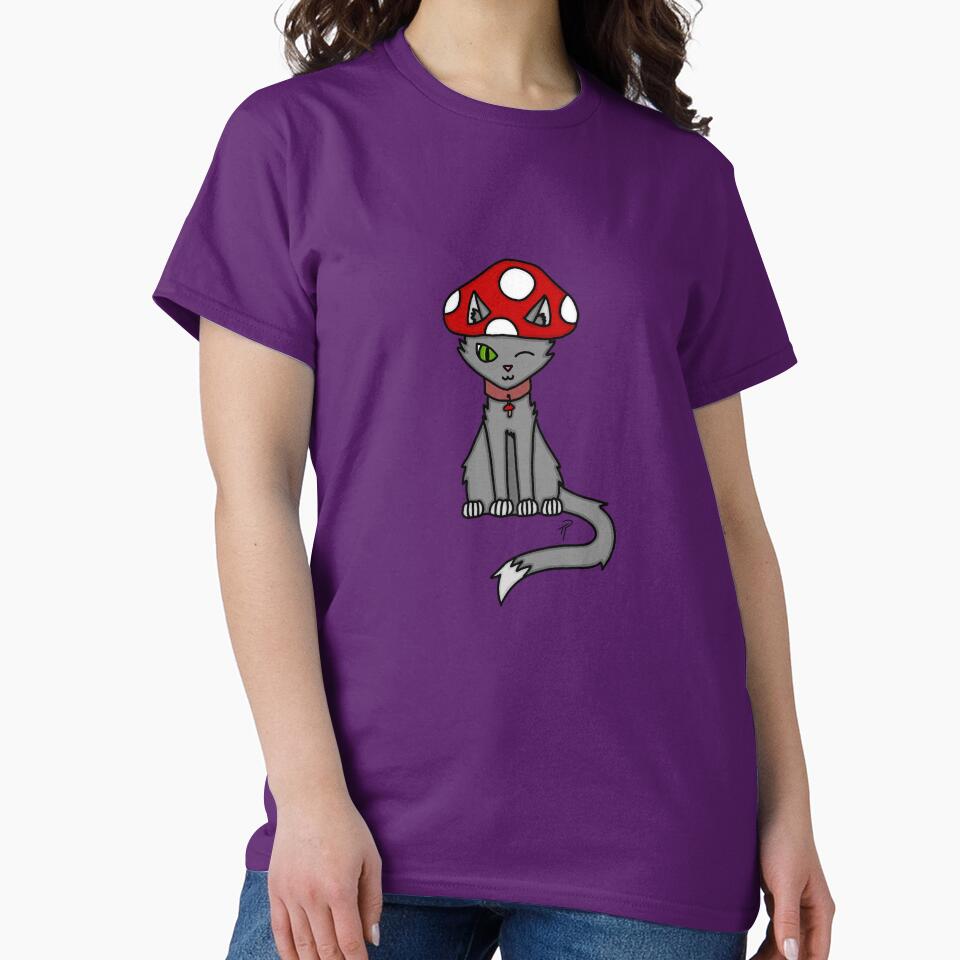 Cat with Mushroom Hat Mushroom Cat by lilpoltergeist