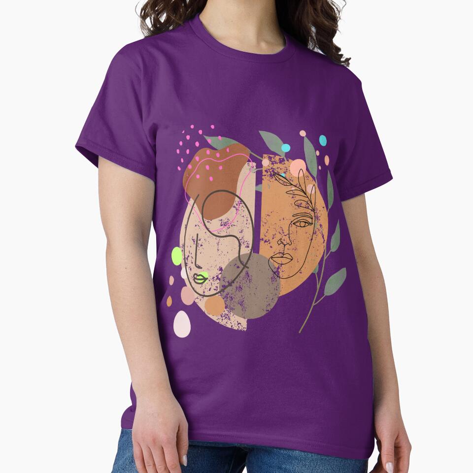Boho Style Two Woman Face by ARTCLAYSTO