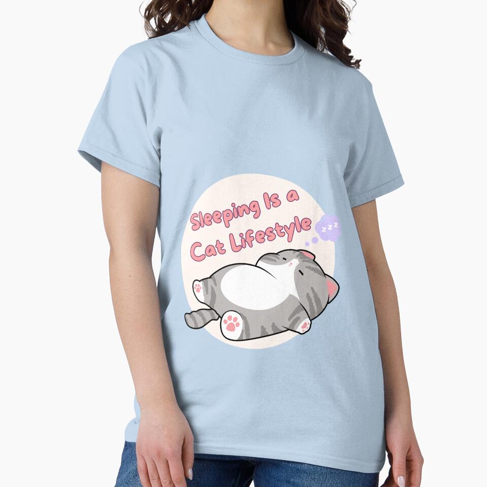 Sleeping is a Cat Lifestyle| Cute Cat Lover Design by CuteVibesStudio