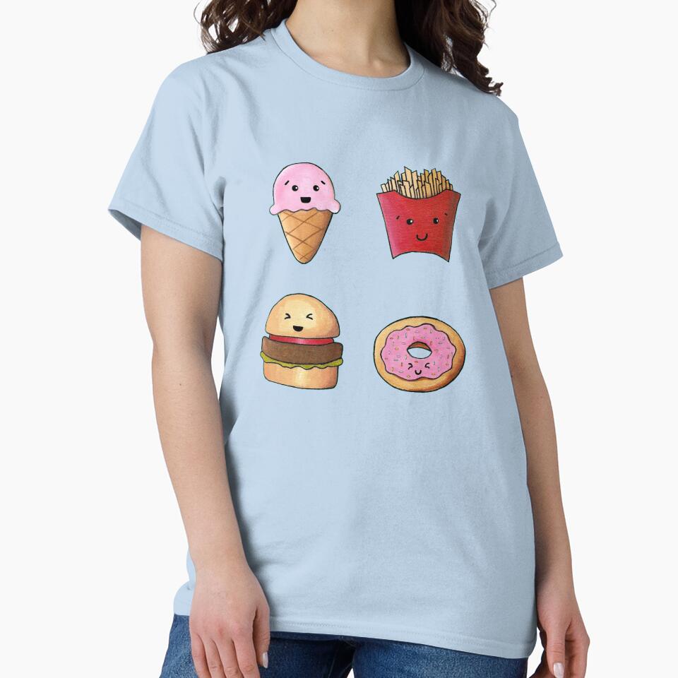 Kawaii Fast Food, Turquoise by christinaashman