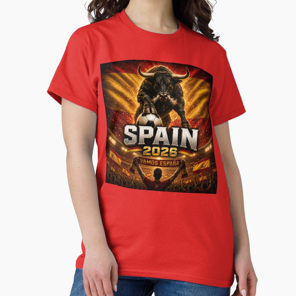 Spain Football Bull 2026 | Spanish Soccer Fan Art | La Roja Pride International Football Inspired Design by Winetastic-Art