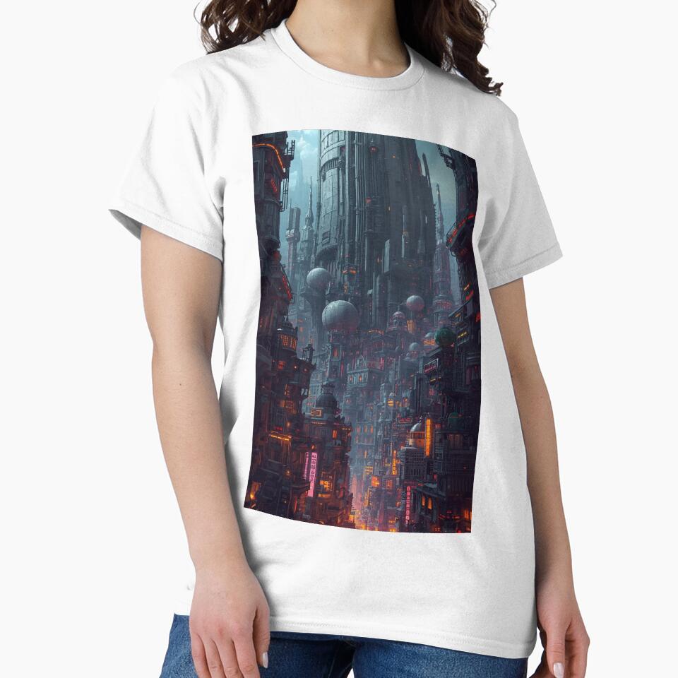 Neon Citadel Descent by AbstractAnom