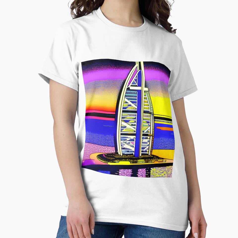 The luxurious Burj Al Arab in retro style by imagenia