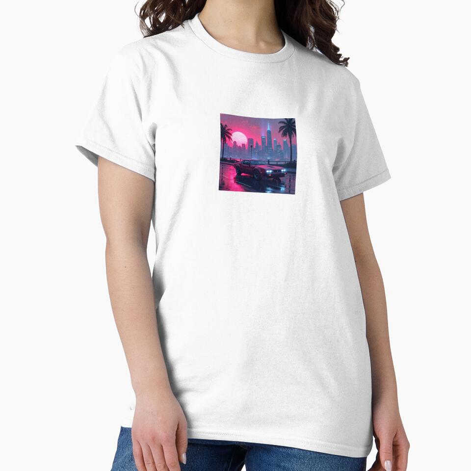 Cyberpunk Sunset Cityscape – Neon Lights & Retro 80s Vibes by Srahul