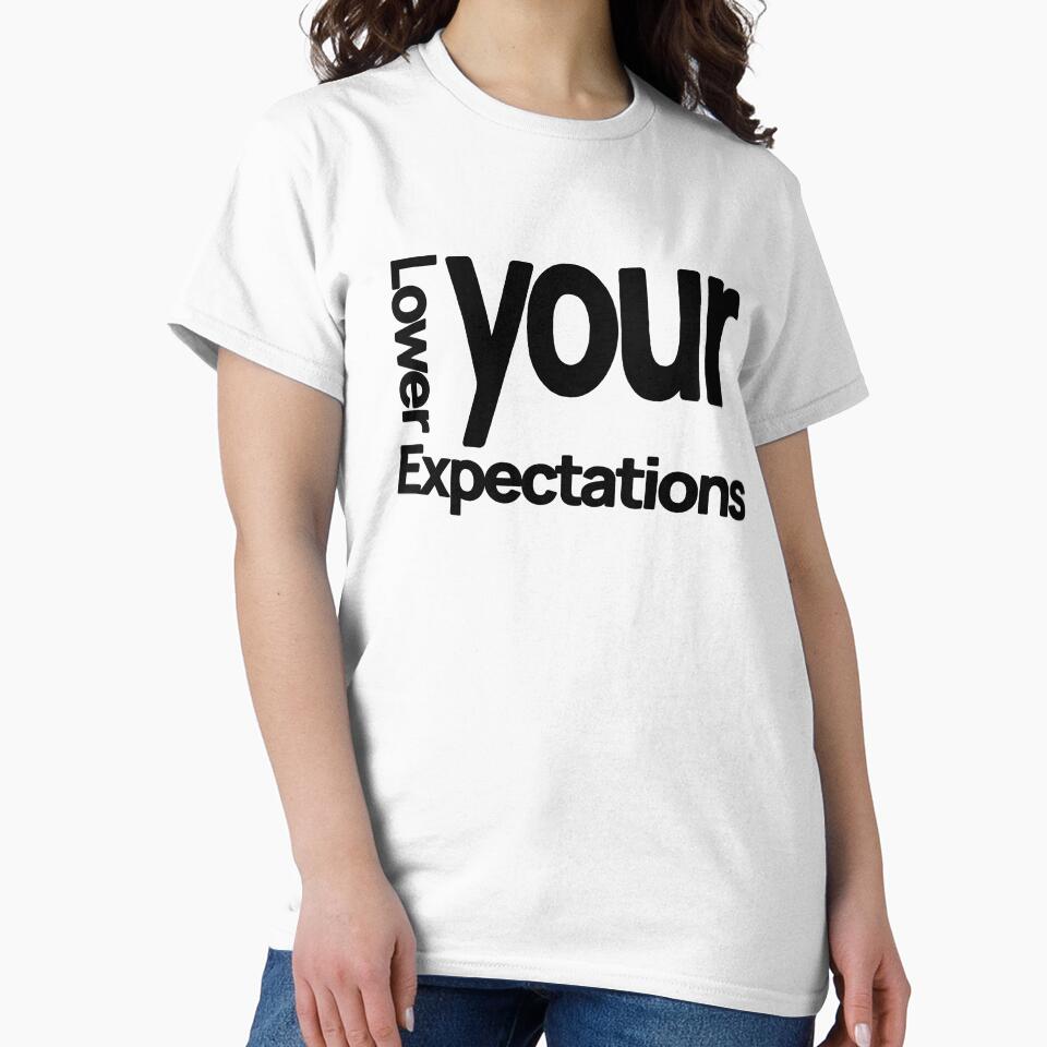 Lower Your Expectations Quote Design | Minimalist Typography Digital Download | Blunt Boundary Text Art | Modern Quote Graphic by Gemma A  Summers