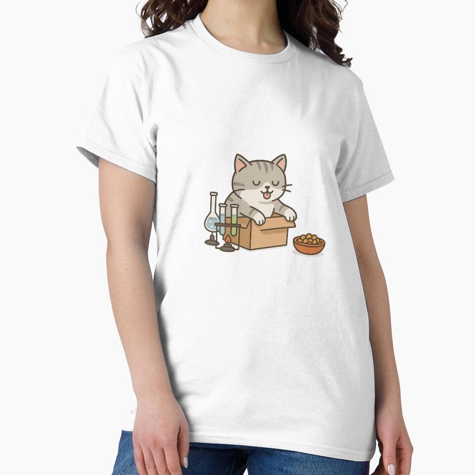 Schrödinger’s Cat Quantum Snacks Cartoon by MLVibe15