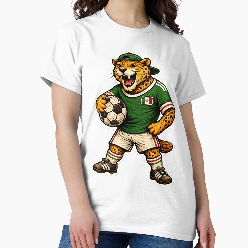 Mexico Jaguar Soccer Sticker – Vintage Football Mascot 2026 by randomdesignsnearme