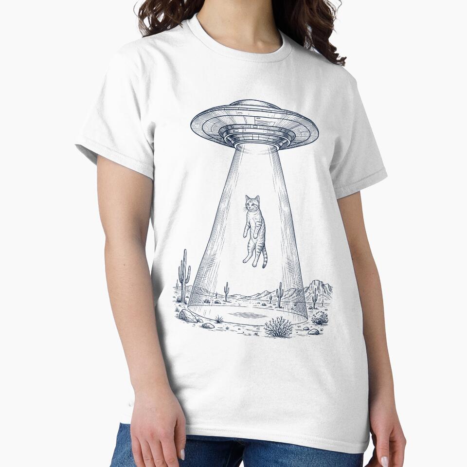 Vintage Cat UFO Alien Western Animal Lover by TerryConnells