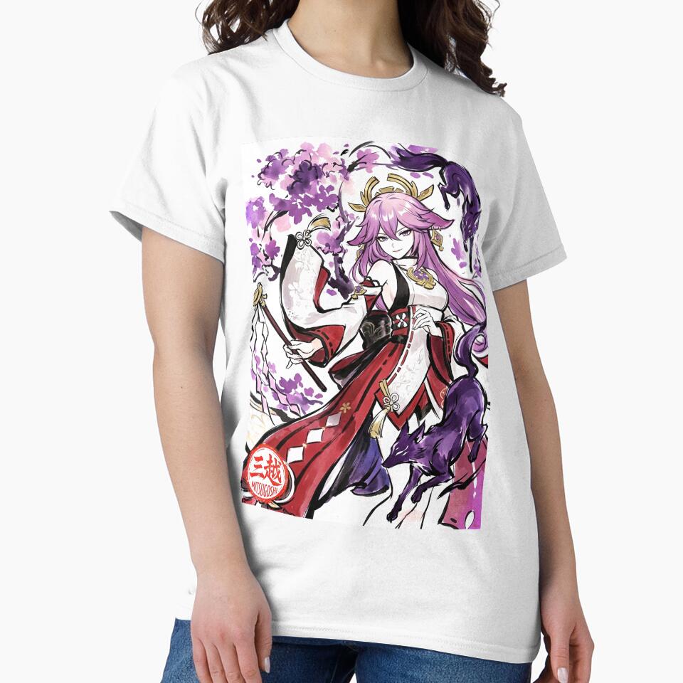 Yae Miko Sumi-e by Mitsugoshi