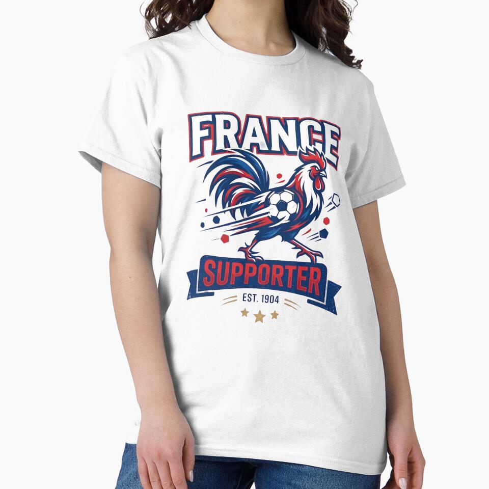 France Football Supporter Rooster – World Cup Soccer Fan Design by SzymonC000zyArt