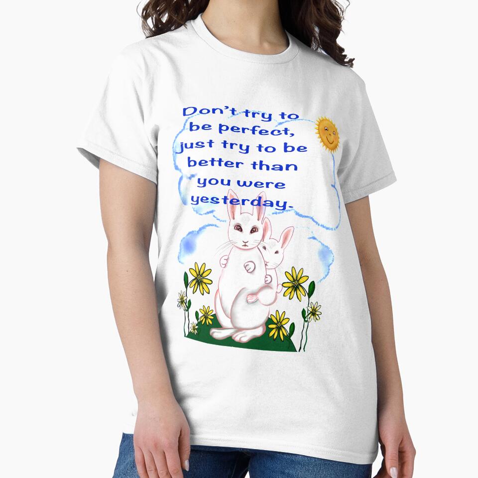 Inspirational motivational affirmation light - don’t try to be perfect by Artonmytee