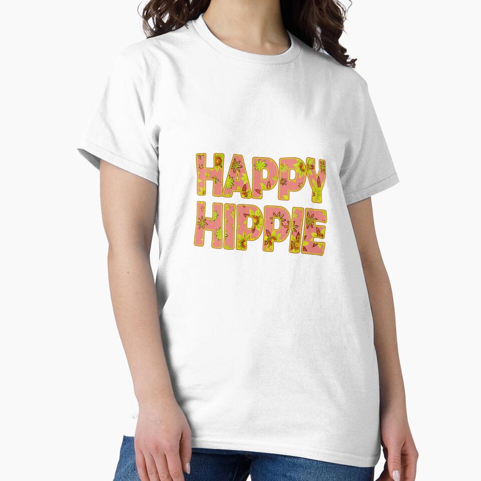 Happy Hippie Words Flower Power Free Spirit Hippie Vibes 4 of 4 by Beachy