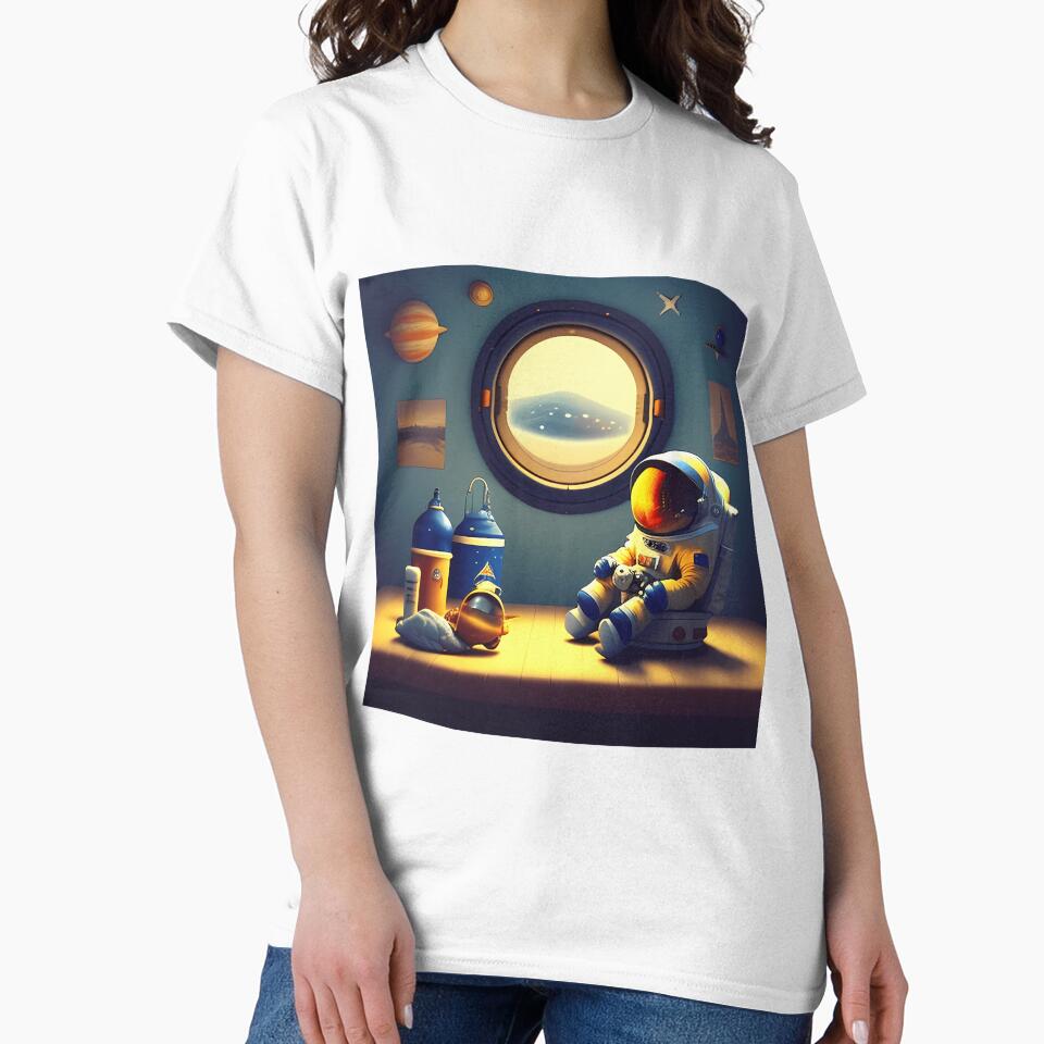 astronaut reflects on their past adventures and achievements by qatjamack0