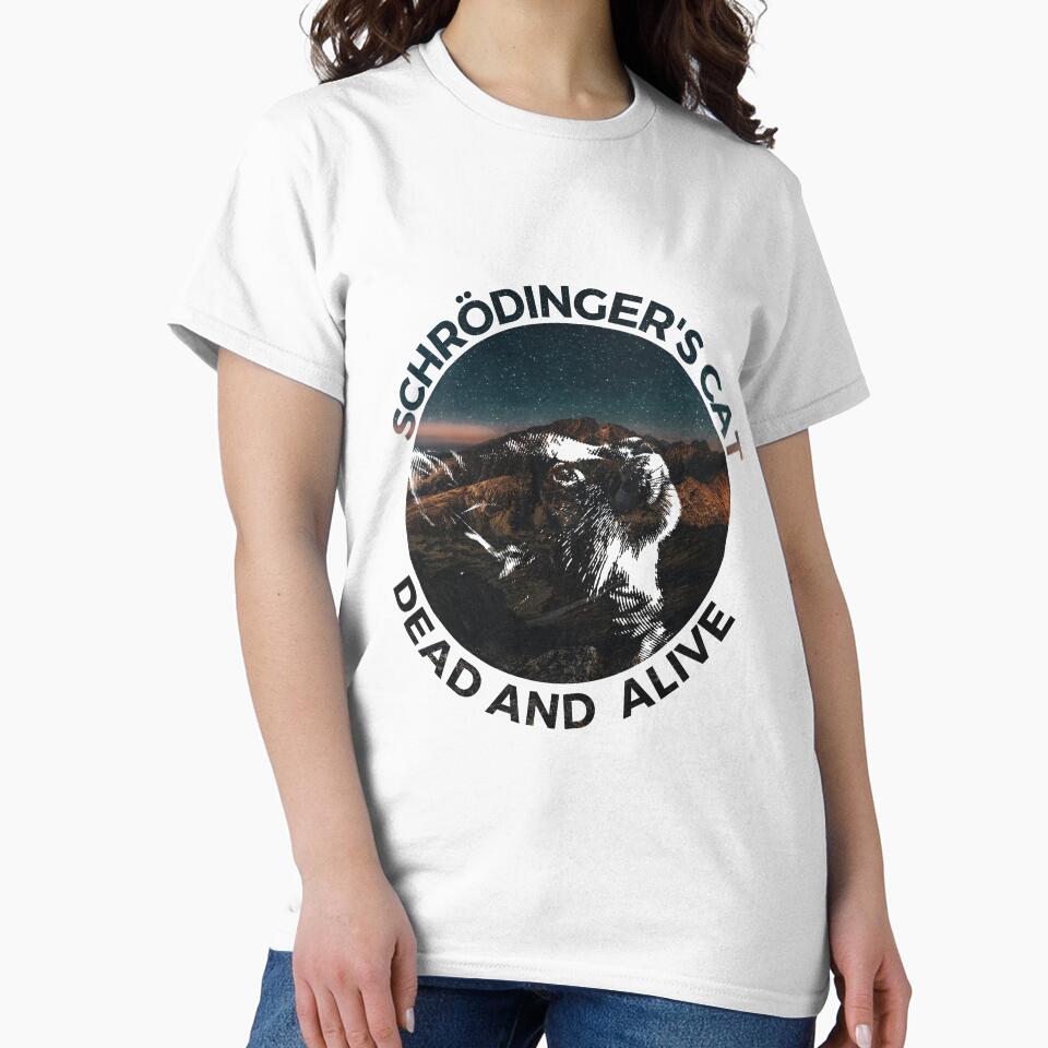 Schrödinger's cat Dead and Alive- Cat in the Stars-Science by Creative Life