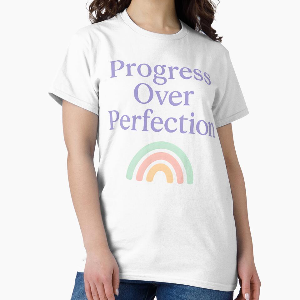 mental health therapist Progress Over Perfection by Uglyandcute