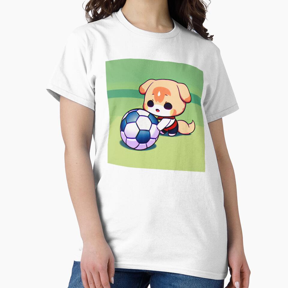Chibi Dog With Soccer Ball by BAYFAIRE