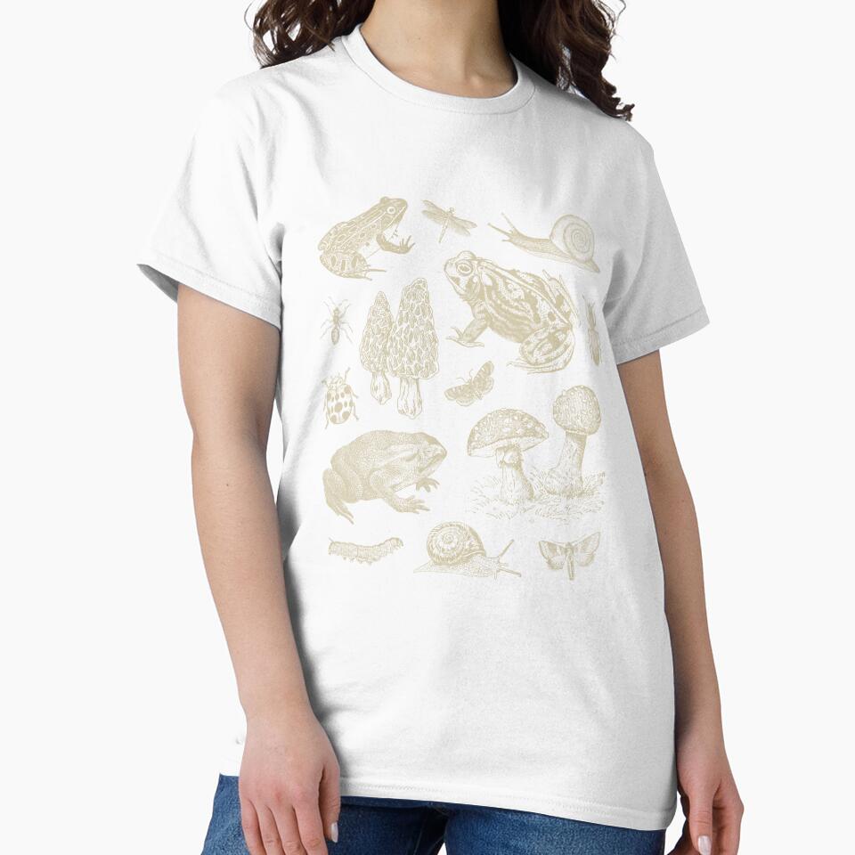 Goblincore Vintage Biology: Nature Lover's Collection of Frog, Mushroom, Snail, and Moth Insects for Science and Natural History Fan by MinistryOfFrogs