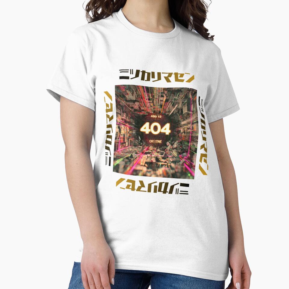 Cyberpunk 404 Error Glitch Art | Neon City Design by KANALab