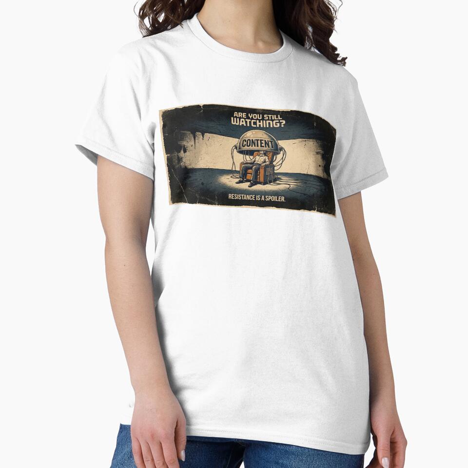 Retro-Futuristic Media Control Satire in a Dystopian Sci-Fi Setting by SavinMercantile
