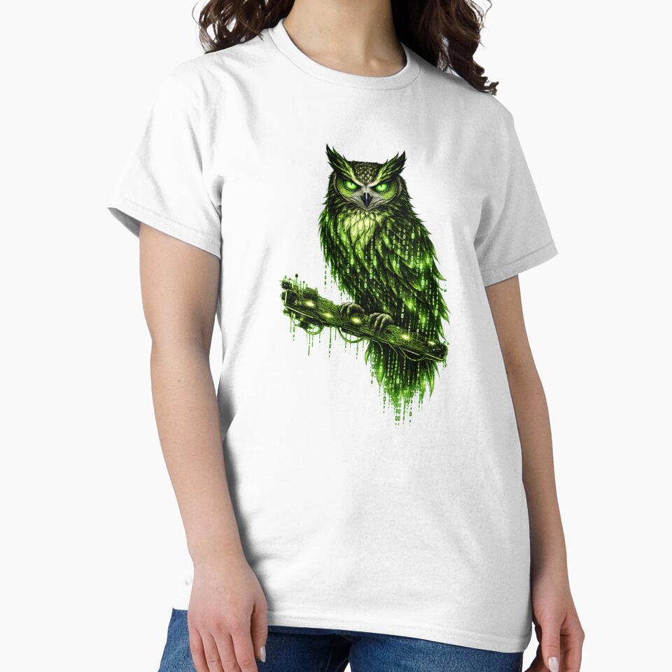 Binary Owl - Matrix Code Wisdom Sticker by Antonrec86