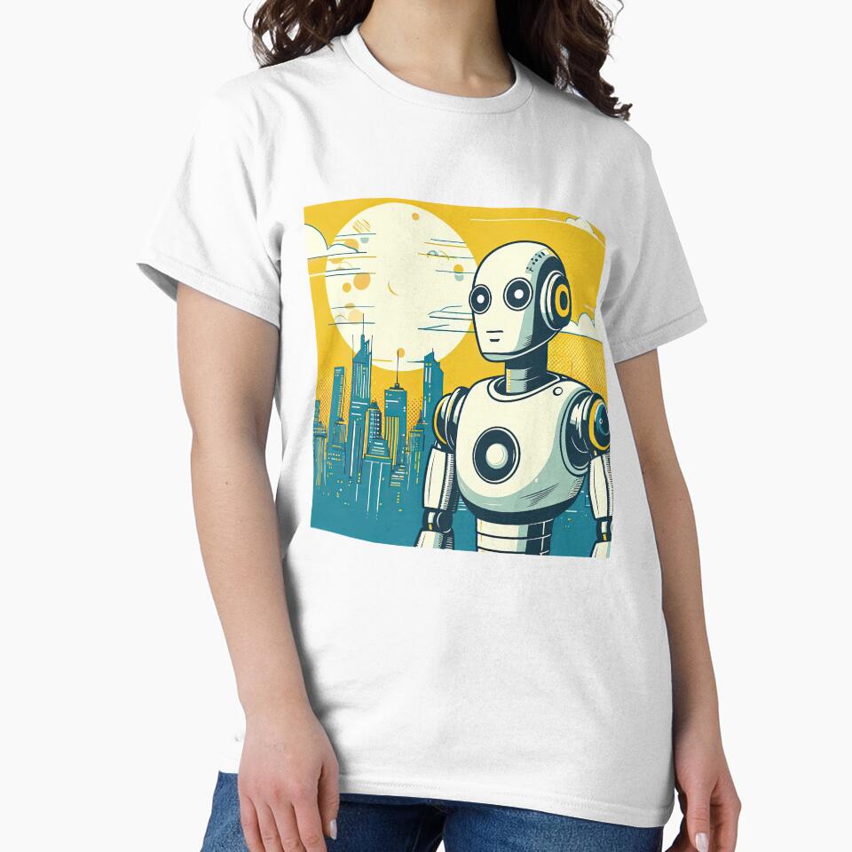 Futuristic Robot Pop Art Style by artofuniverse