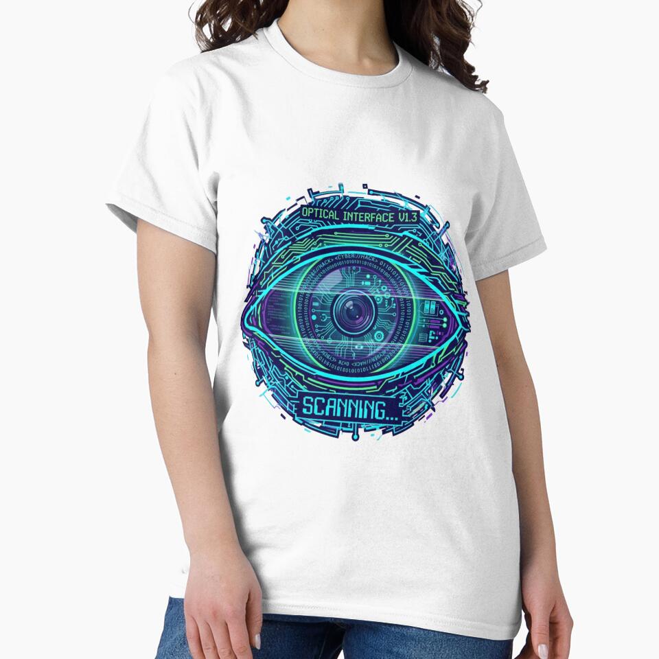 Hacker Eye Scan  Cyberpunk Shirt by KurtByteStudio