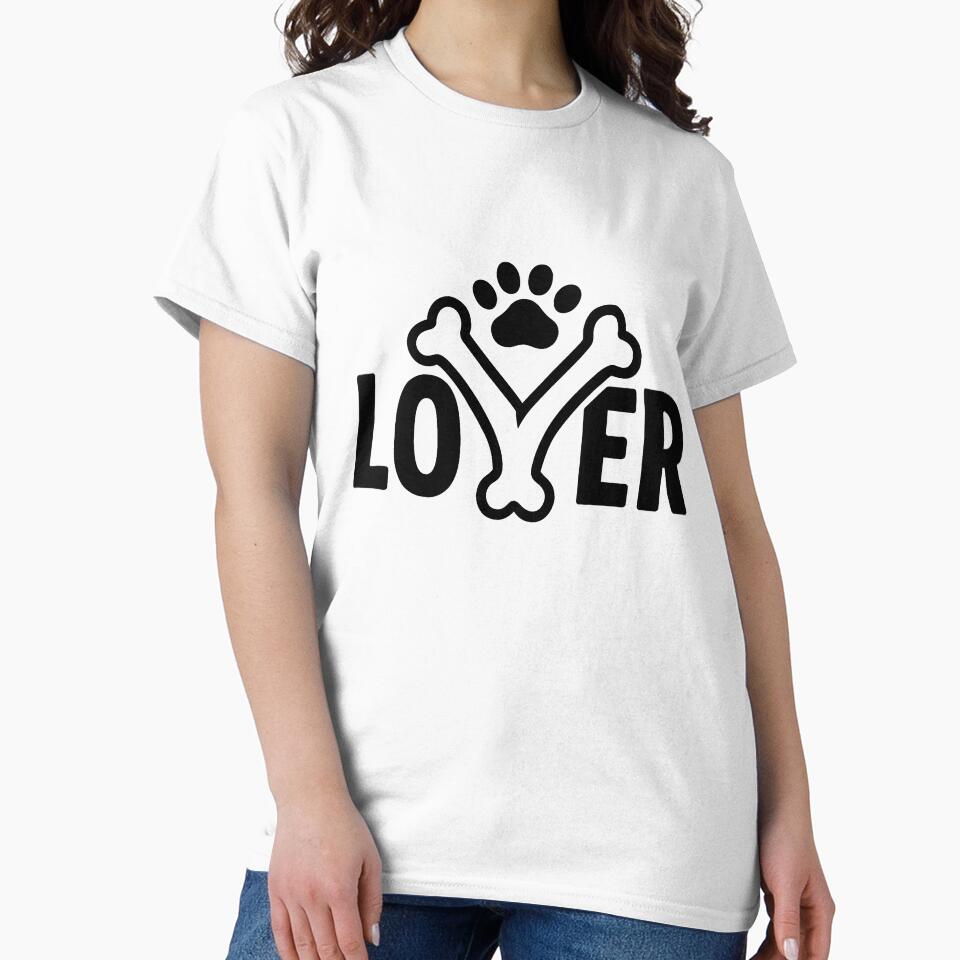 Dog Lover Bone Paw Typography Design by OwnYourMood