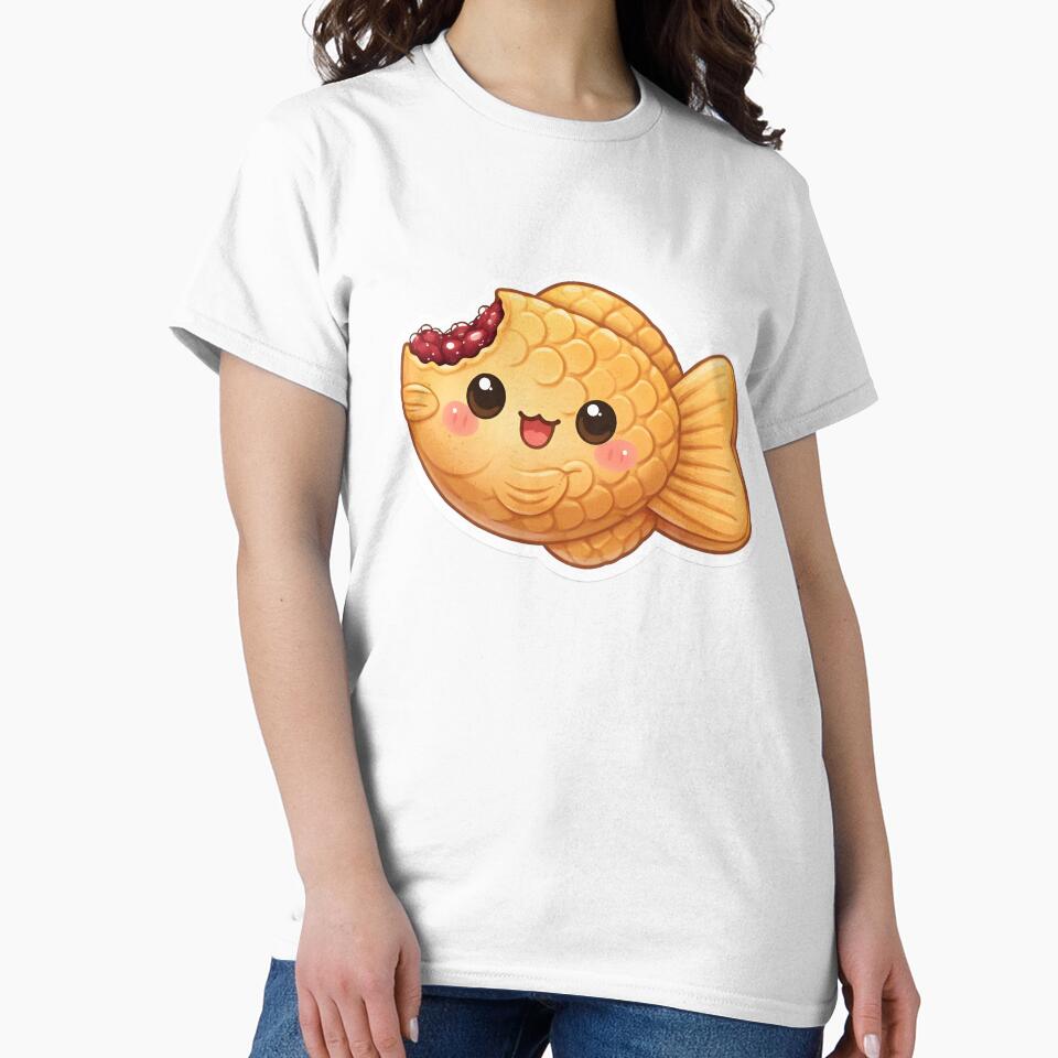 Cute Kawaii Taiyaki Fish – Japanese Street Food Sticker by DesignEG