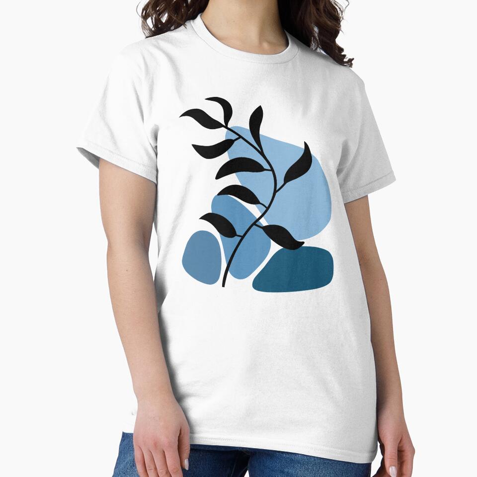Whimsical Nature Blue Boho Minimalism by Sartoris Art