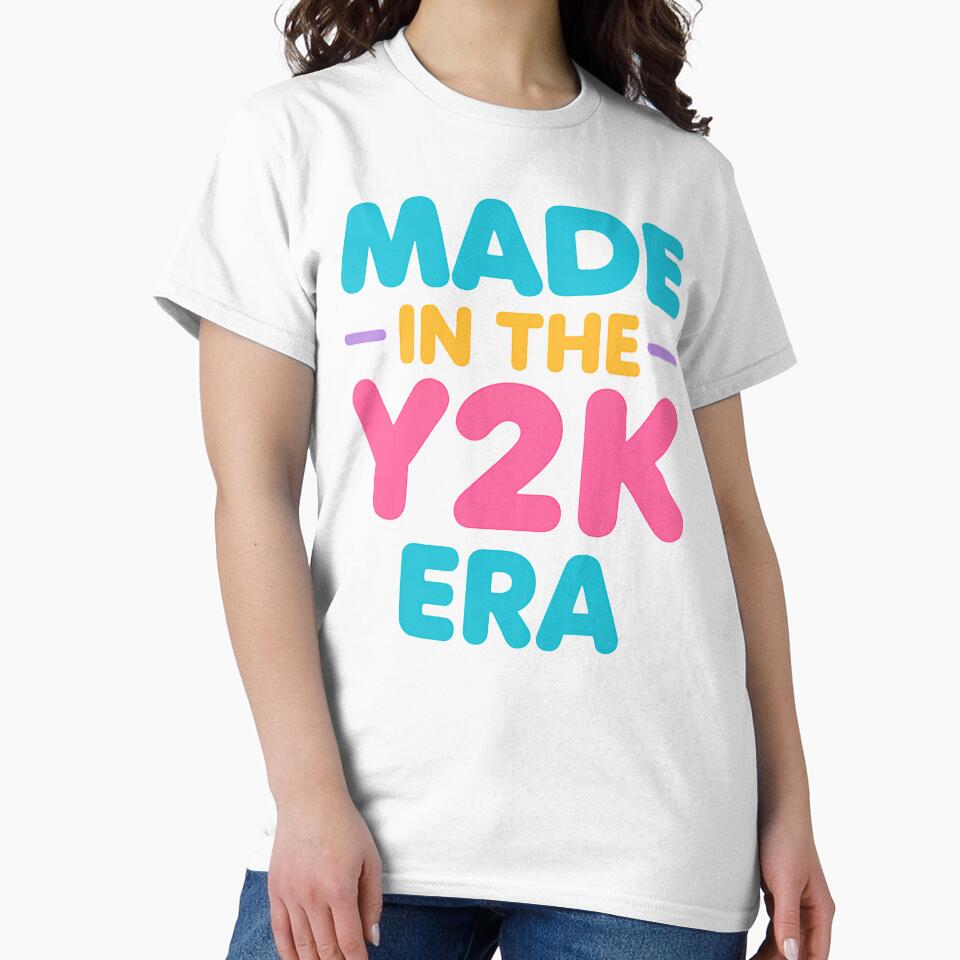 “Made in the Y2K Era – Cute Retro Aesthetic Design for 2000s Babies” by TeeTimeTreasure