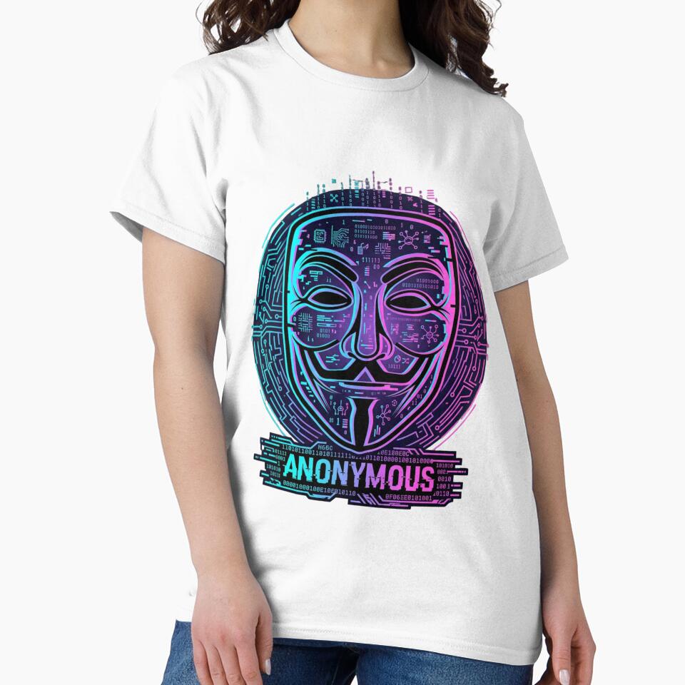 Glitch Mask Hacker Anonymous Shirt by KurtByteStudio