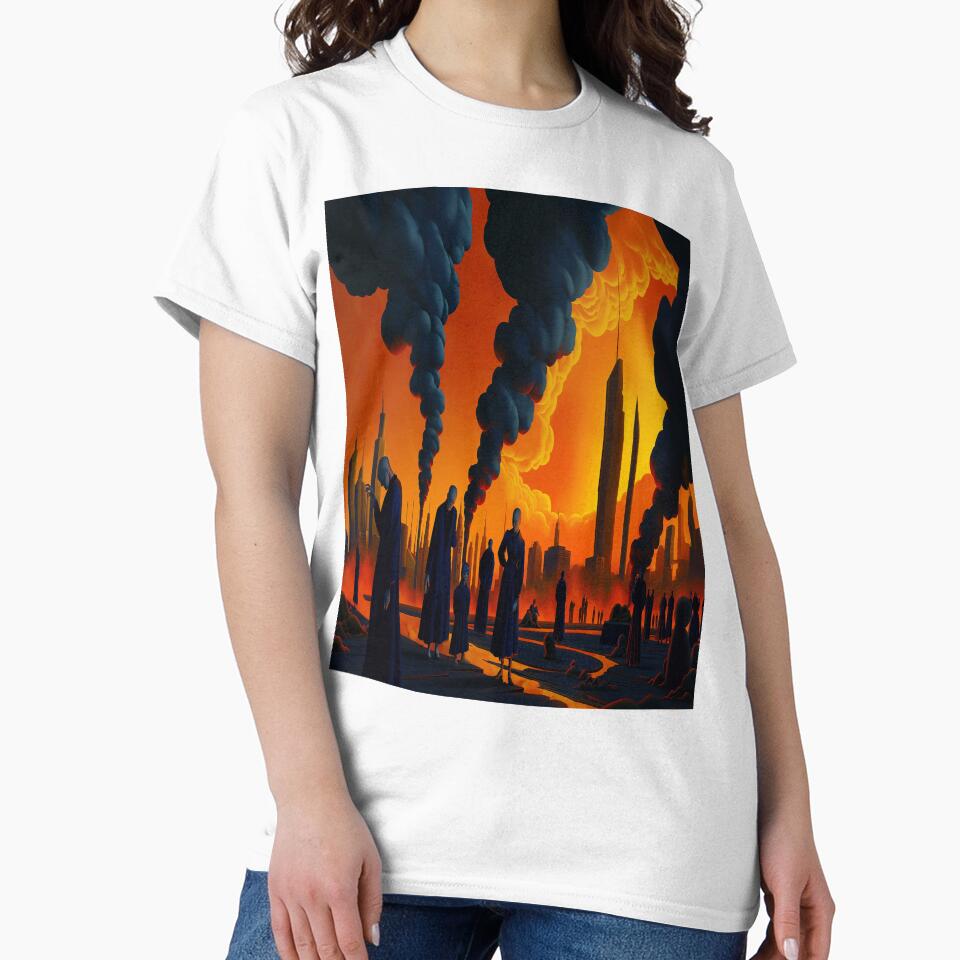 Dystopian Cityscape at Dusk by grahamlori