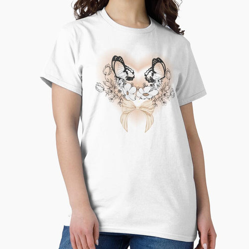 Aesthetic Butterfly & Floral Design, Soft Vintage Nature Illustration, Feminine Minimal Art by Palette-Vibes
