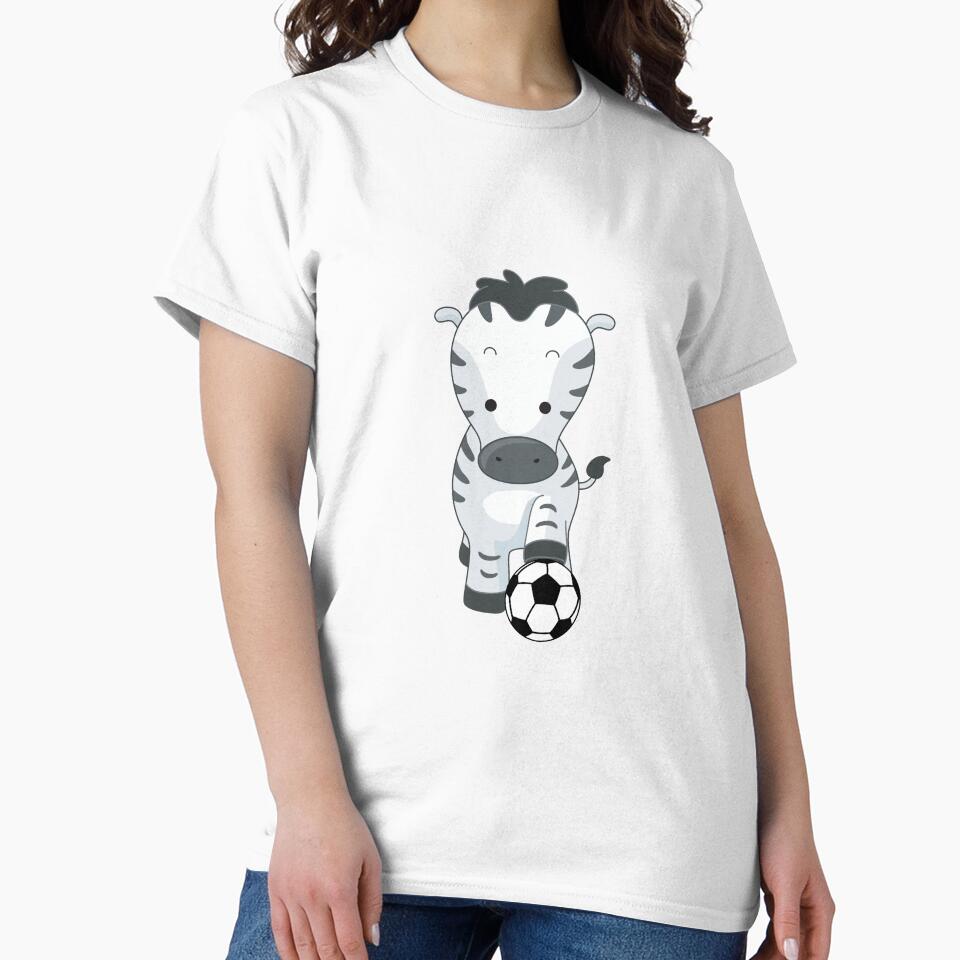 Cute Zebra Holding Soccer Ball by ijdesigns