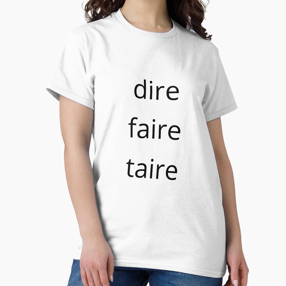 Minimalist Philosophy Quote – Dire Faire Taire by Mysteriaprint