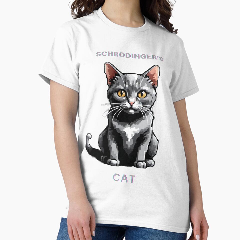 Pixelart Schrodinger's cat for students teachers physics by NebulaLabs