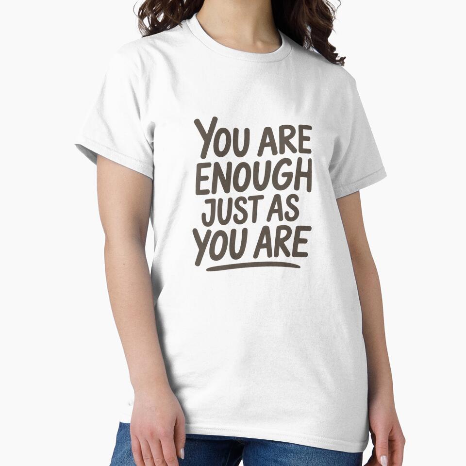 You Are Enough Just As You Are – Self Worth & Emotional Validation Affirmation Sticker by AngloAffirms