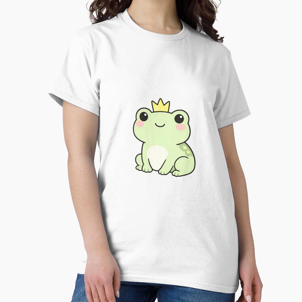 Kawaii Princess Frog – Cute Illustration with Crown by HeyHas