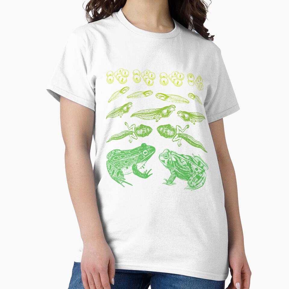 Vintage Frog Tadpole Life Cycle: A Gremlincore Goblincore Design for Biology Teachers, Nature Students and Amphibian Art Enthusiasts by MinistryOfFrogs