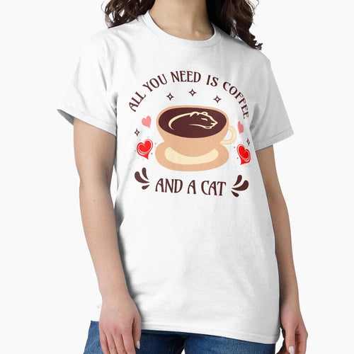 All You Need is Coffee and a Cat Funny Cat by Sachie's Studio