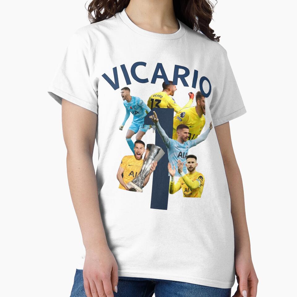 Vicario #1 Spurs Goalkeeper Fan Art | Dynamic Surround Design | Blue & White Football Print by Kings Clothing