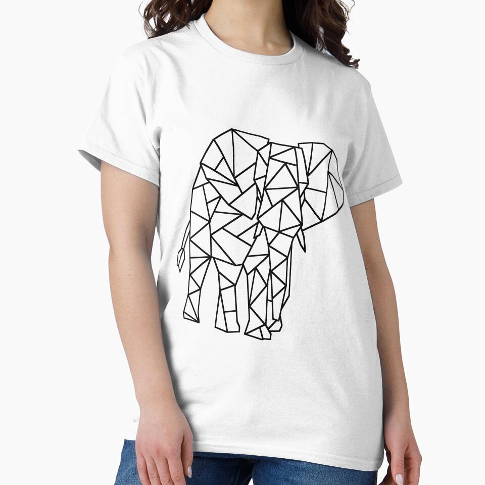 Geometric Minimalist Elephant Design by Zeemow