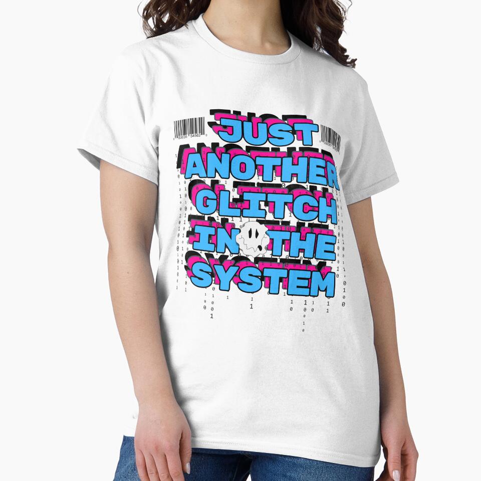 Just Another Glitch in the System – Digital Matrix Vibe T-Shirt by Antik by Schulz