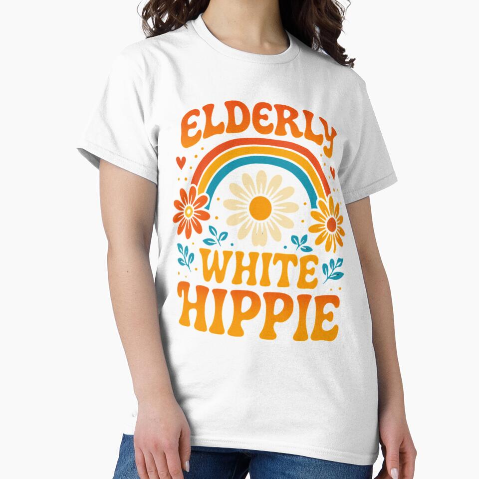 Elderly White Hippie Funny Saying by NightWisdom