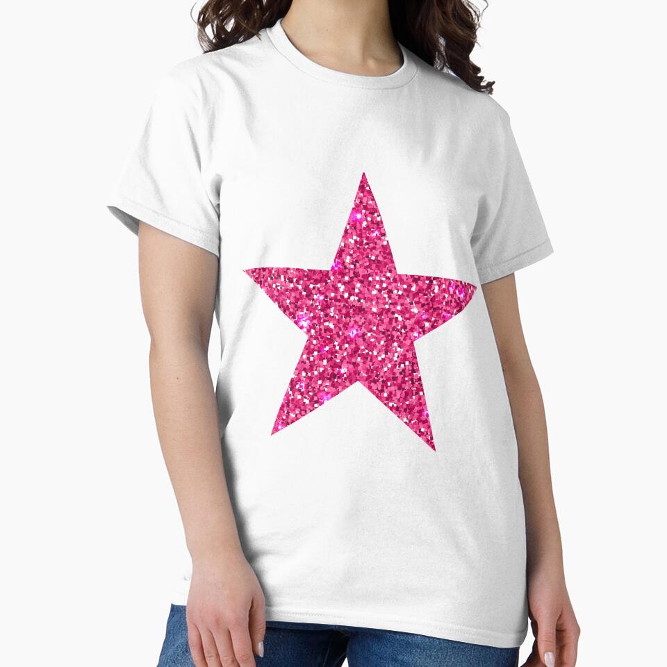 pink glitter star by funkyrainbowss