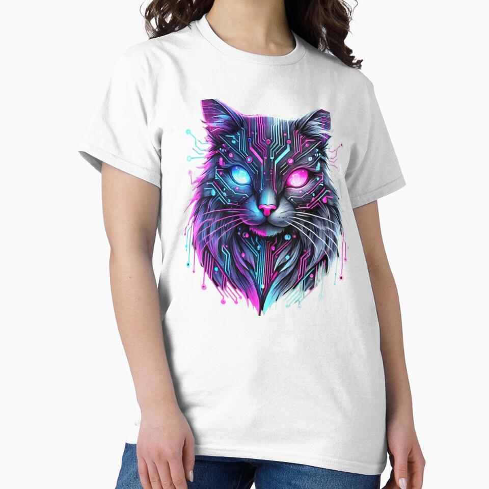 Cyberpunk Neon Cat by GoldenPaw Society