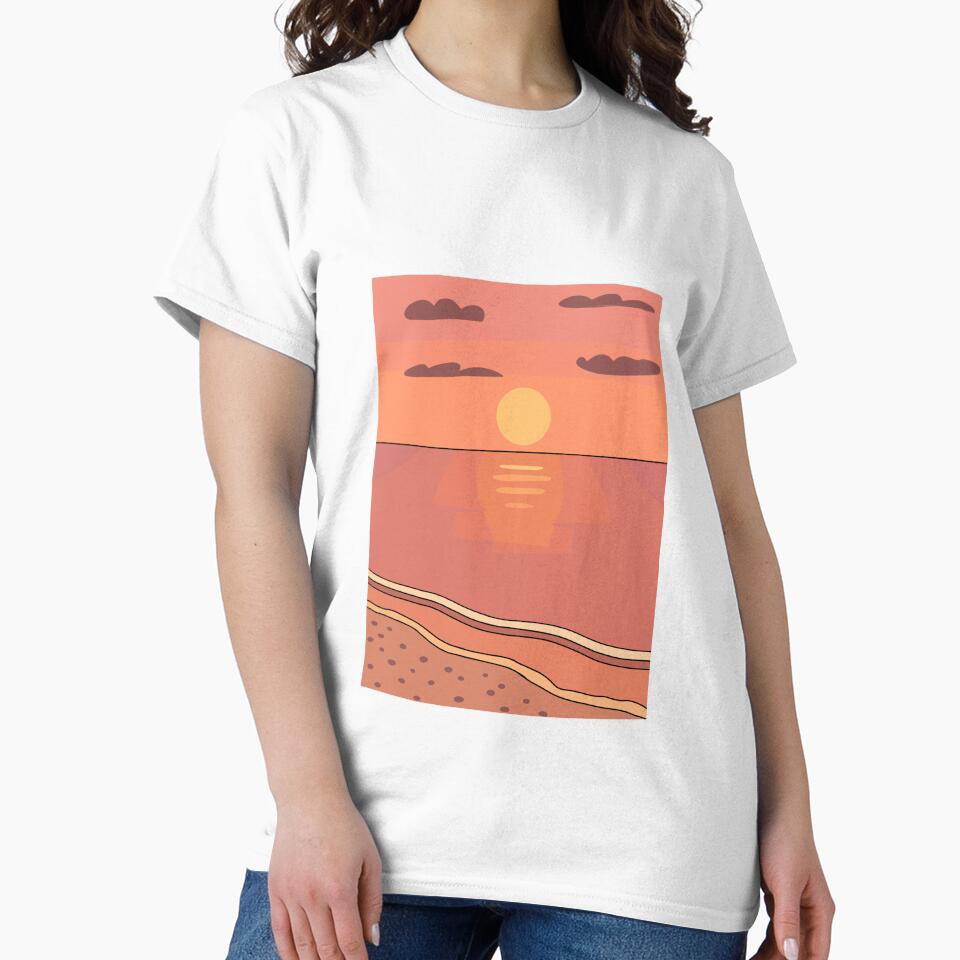 Sunset minimalist landscape. by HasifArtCollection